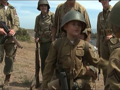 VIDEO: Jacob Angel donned an Army uniform for his role in a film about World War II.